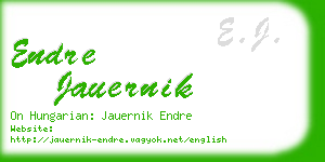 endre jauernik business card